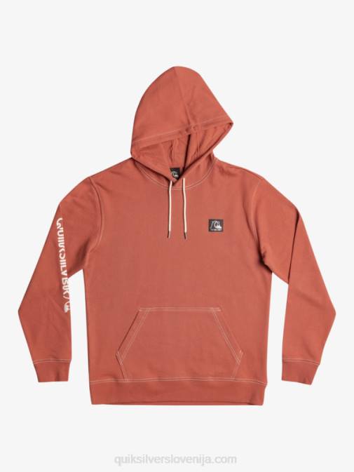 Quiksilver PJ4H1034 moški marsala originalni pulover s kapuco