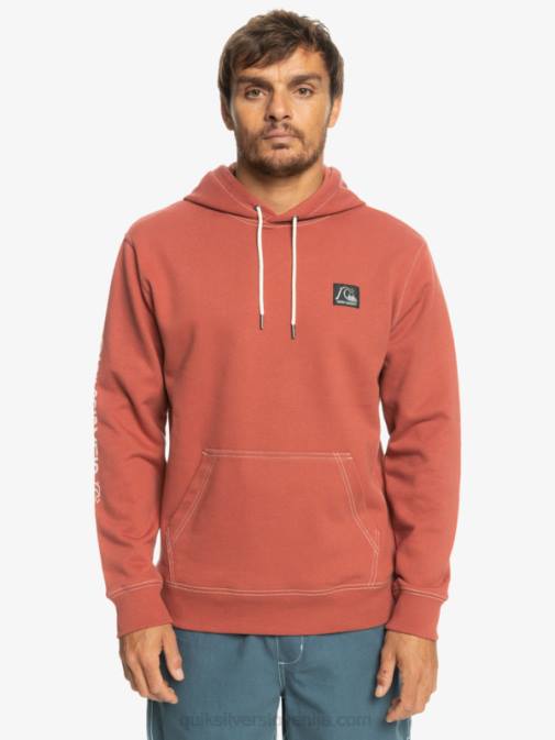 Quiksilver PJ4H1034 moški marsala originalni pulover s kapuco