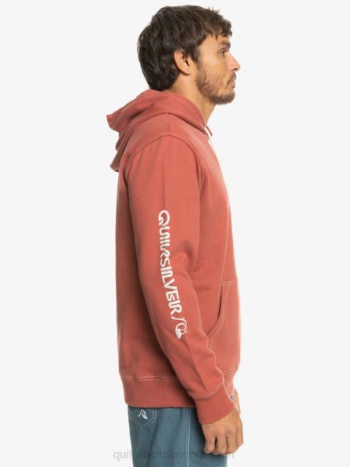 Quiksilver PJ4H1034 moški marsala originalni pulover s kapuco