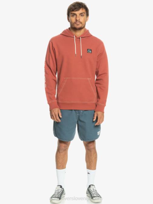 Quiksilver PJ4H1034 moški marsala originalni pulover s kapuco
