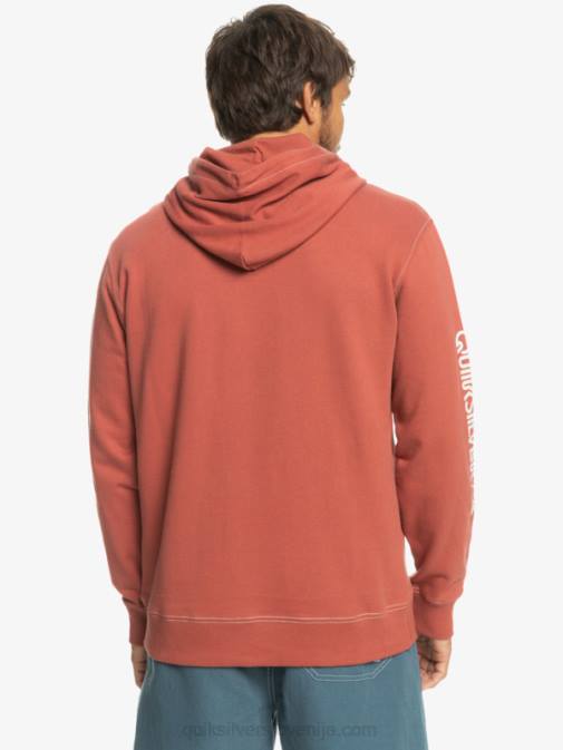 Quiksilver PJ4H1034 moški marsala originalni pulover s kapuco