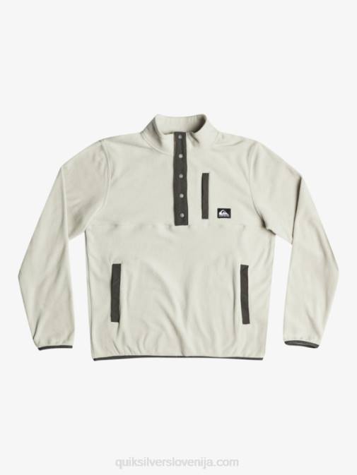 Quiksilver PJ4H1039 moški sivo vijolična no destination snap pulover iz flisa