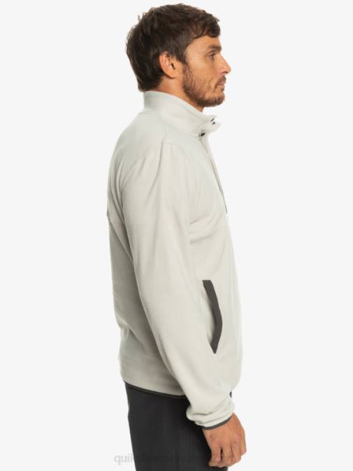 Quiksilver PJ4H1039 moški sivo vijolična no destination snap pulover iz flisa