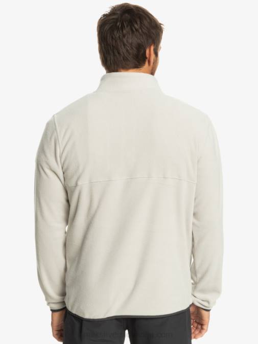 Quiksilver PJ4H1039 moški sivo vijolična no destination snap pulover iz flisa