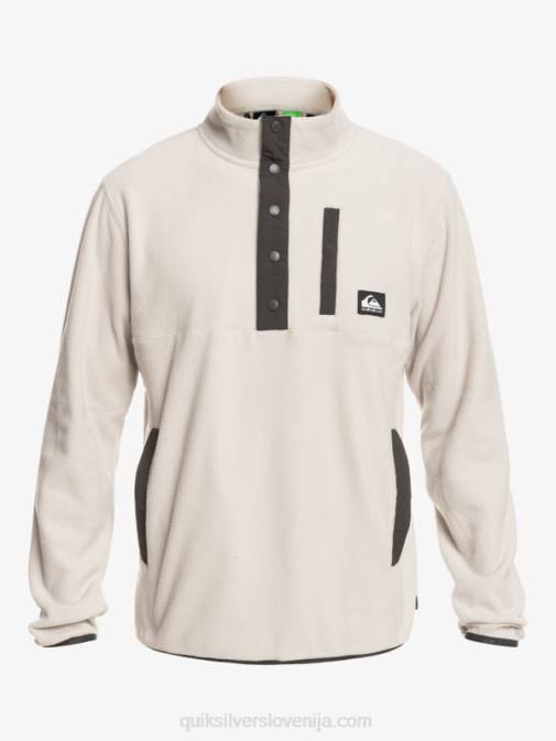 Quiksilver PJ4H1039 moški sivo vijolična no destination snap pulover iz flisa