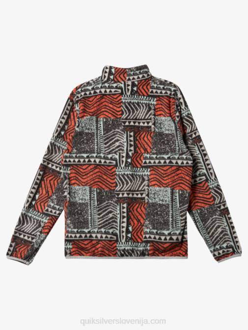 Quiksilver PJ4H1041 moški svež losos izpihnjen no destination snap pulover iz flisa