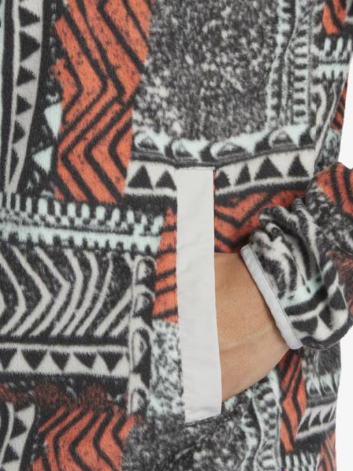 Quiksilver PJ4H1041 moški svež losos izpihnjen no destination snap pulover iz flisa