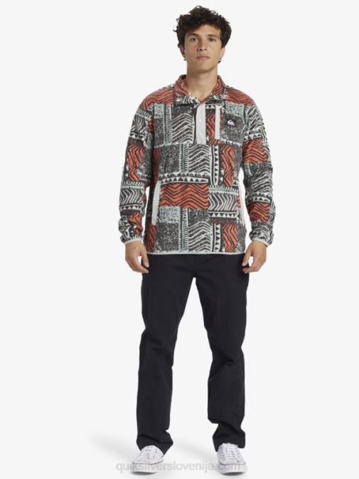 Quiksilver PJ4H1041 moški svež losos izpihnjen no destination snap pulover iz flisa