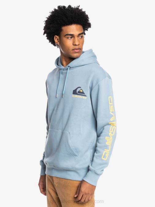 Quiksilver PJ4H1090 moški Črna zgornji del iz flisa s kapuco in logotipom omni