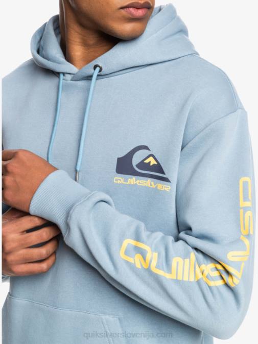 Quiksilver PJ4H1090 moški Črna zgornji del iz flisa s kapuco in logotipom omni