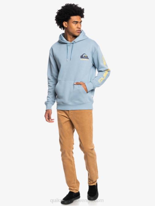 Quiksilver PJ4H1090 moški Črna zgornji del iz flisa s kapuco in logotipom omni