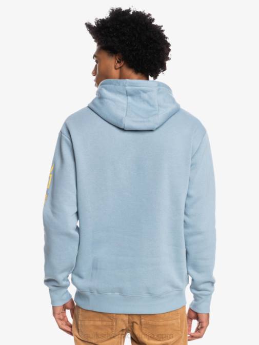Quiksilver PJ4H1090 moški Črna zgornji del iz flisa s kapuco in logotipom omni