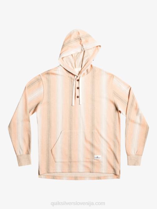 Quiksilver PJ4H1097 moški praline baja stripe baja henley pulover s kapuco