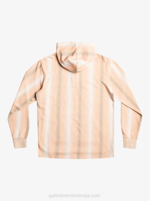 Quiksilver PJ4H1097 moški praline baja stripe baja henley pulover s kapuco