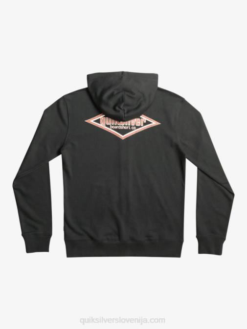 Quiksilver PJ4H1149 moški Črna words pulover s kapuco na zadrgo