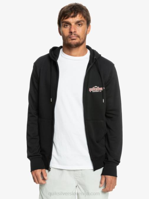 Quiksilver PJ4H1149 moški Črna words pulover s kapuco na zadrgo