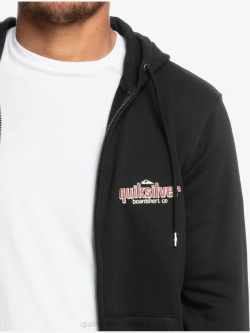 Quiksilver PJ4H1149 moški Črna words pulover s kapuco na zadrgo