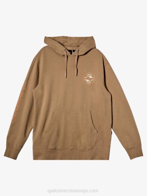 Quiksilver PJ4H1219 moški plaza taupe sladek kot pulover s kapuco