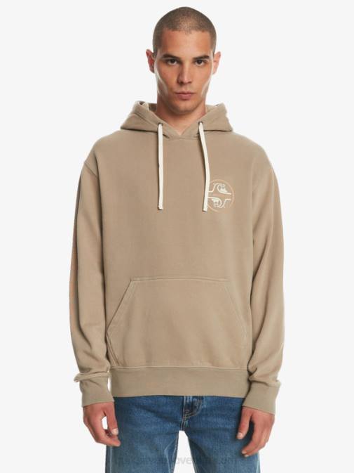 Quiksilver PJ4H1219 moški plaza taupe sladek kot pulover s kapuco