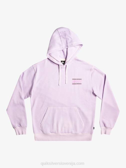 Quiksilver PJ4H1356 moški pastelno lila neonski pulover s kapuco