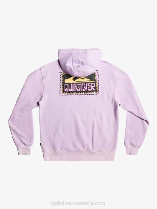 Quiksilver PJ4H1356 moški pastelno lila neonski pulover s kapuco