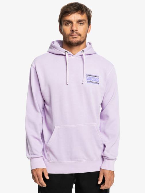 Quiksilver PJ4H1356 moški pastelno lila neonski pulover s kapuco