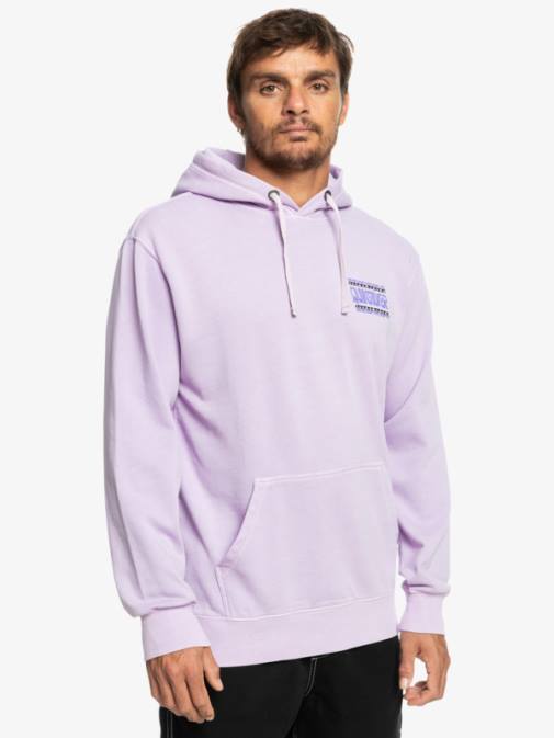 Quiksilver PJ4H1356 moški pastelno lila neonski pulover s kapuco
