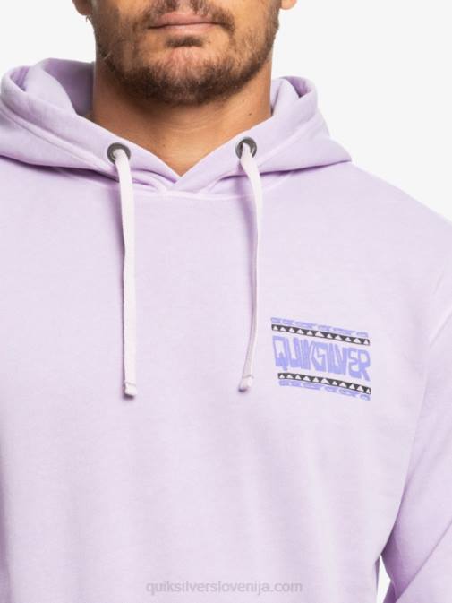 Quiksilver PJ4H1356 moški pastelno lila neonski pulover s kapuco