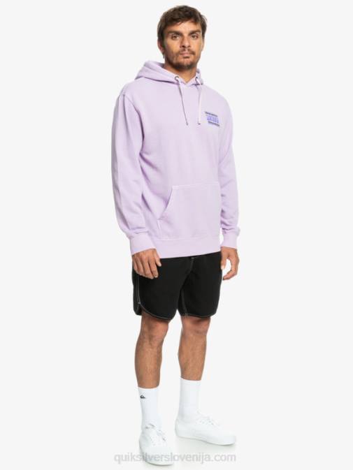 Quiksilver PJ4H1356 moški pastelno lila neonski pulover s kapuco