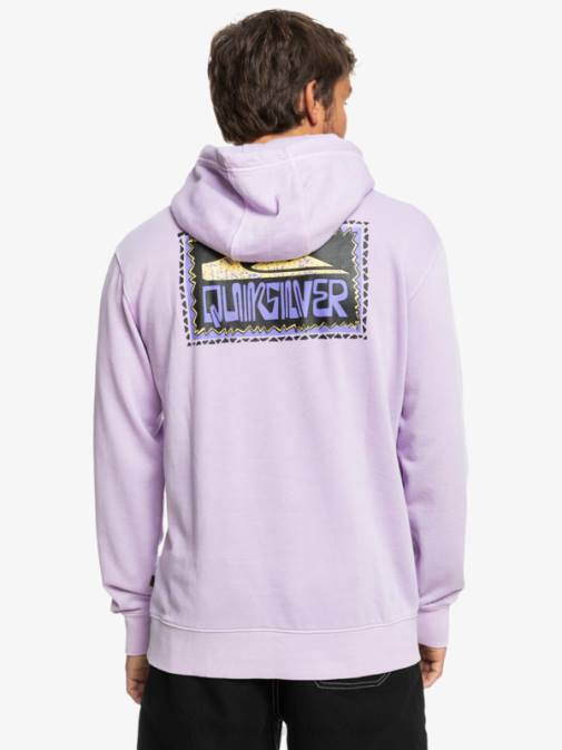 Quiksilver PJ4H1356 moški pastelno lila neonski pulover s kapuco