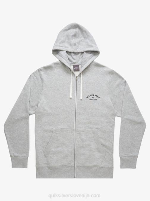 Quiksilver PJ4H1419 moški svetlo sivo resje jopica z zadrgo waterman after surf