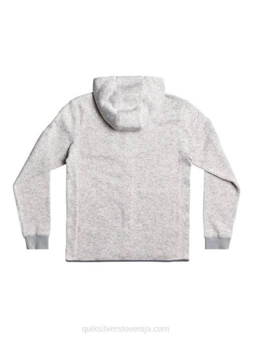 Quiksilver PJ4H1479 moški svetlo sivo resje keller pulover s kapuco na zadrgo