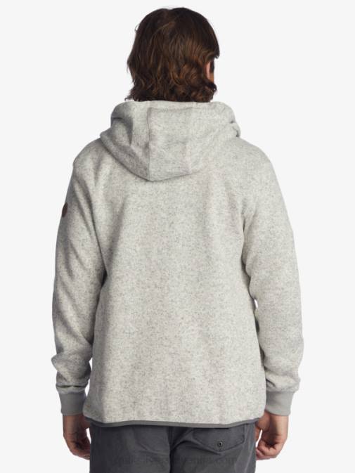 Quiksilver PJ4H1479 moški svetlo sivo resje keller pulover s kapuco na zadrgo