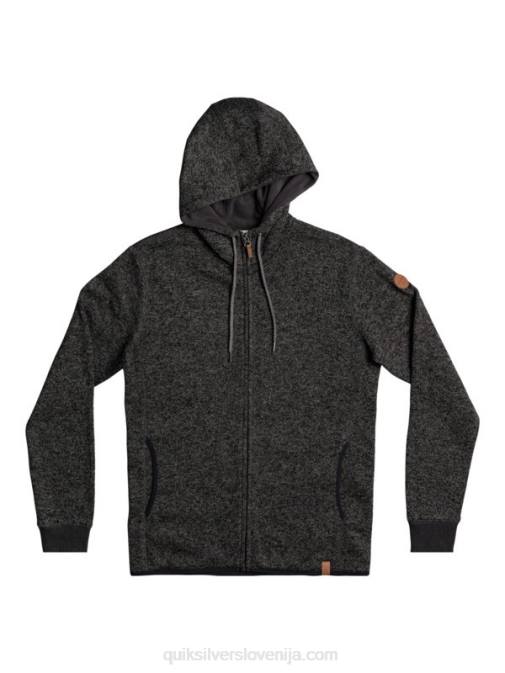 Quiksilver PJ4H1480 moški temno sivo vresje keller pulover s kapuco na zadrgo
