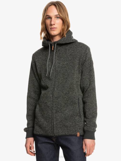 Quiksilver PJ4H1480 moški temno sivo vresje keller pulover s kapuco na zadrgo