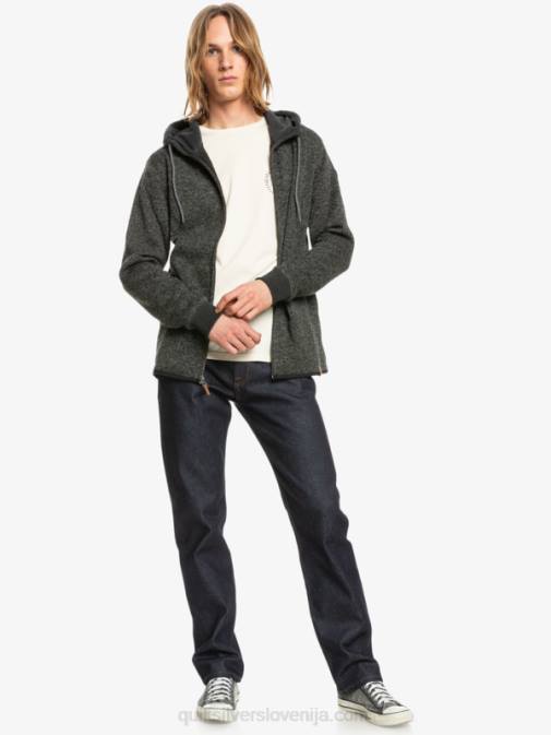 Quiksilver PJ4H1480 moški temno sivo vresje keller pulover s kapuco na zadrgo