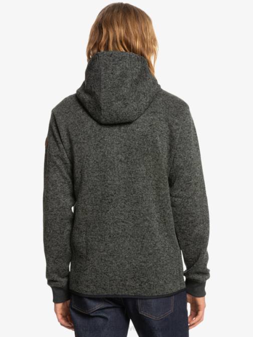 Quiksilver PJ4H1480 moški temno sivo vresje keller pulover s kapuco na zadrgo