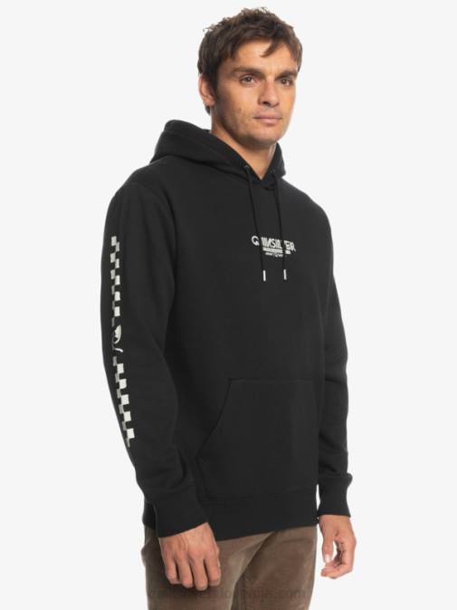 Quiksilver PJ4H1486 moški Črna omni karirasti pulover s kapuco