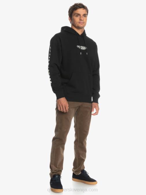 Quiksilver PJ4H1486 moški Črna omni karirasti pulover s kapuco