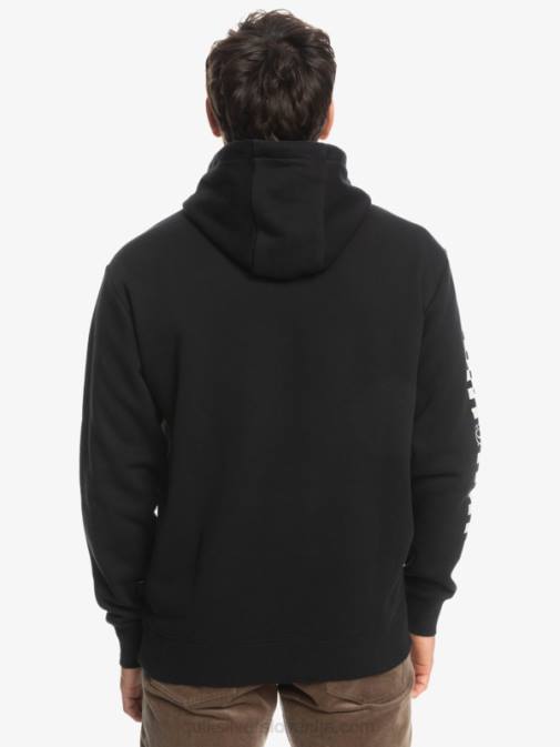 Quiksilver PJ4H1486 moški Črna omni karirasti pulover s kapuco
