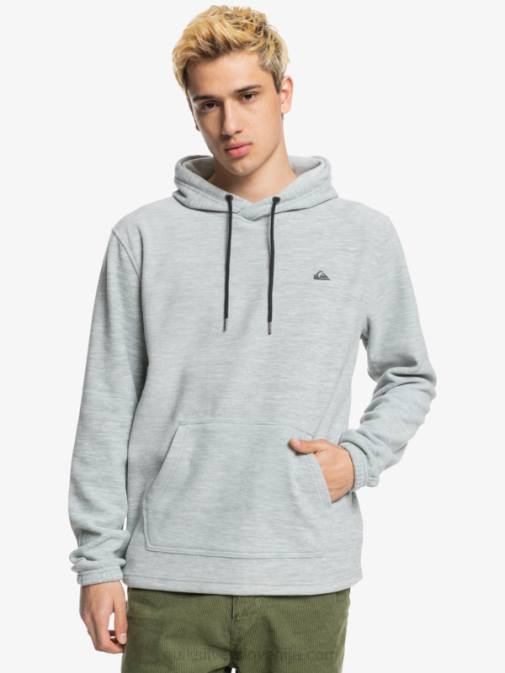 Quiksilver PJ4H1490 moški svetlo sivo resje osnovni pulover s kapuco