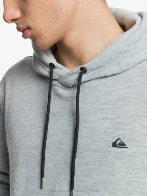 Quiksilver PJ4H1490 moški svetlo sivo resje osnovni pulover s kapuco