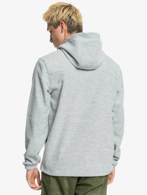 Quiksilver PJ4H1490 moški svetlo sivo resje osnovni pulover s kapuco
