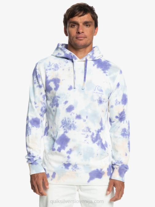 Quiksilver PJ4H1502 moški breskev bič motno barvilo za kravato oblačen pulover s kapuco