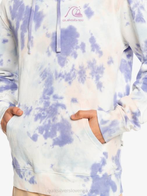 Quiksilver PJ4H1502 moški breskev bič motno barvilo za kravato oblačen pulover s kapuco