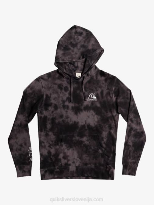 Quiksilver PJ4H1503 moški črno motno barvilo za kravato oblačen pulover s kapuco