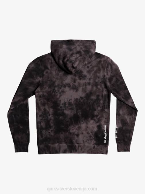 Quiksilver PJ4H1503 moški črno motno barvilo za kravato oblačen pulover s kapuco