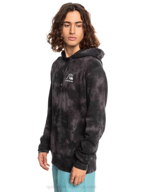 Quiksilver PJ4H1503 moški črno motno barvilo za kravato oblačen pulover s kapuco