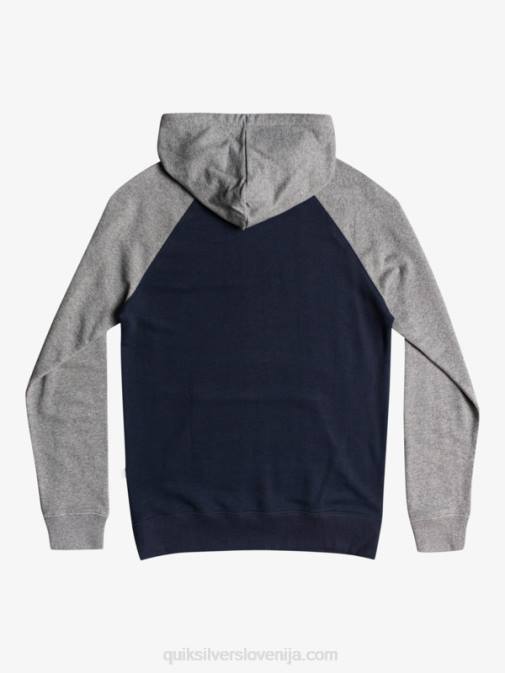 Quiksilver PJ4H1514 moški svetlo siva heather/črna Essentials pulover s kapuco na zadrgo