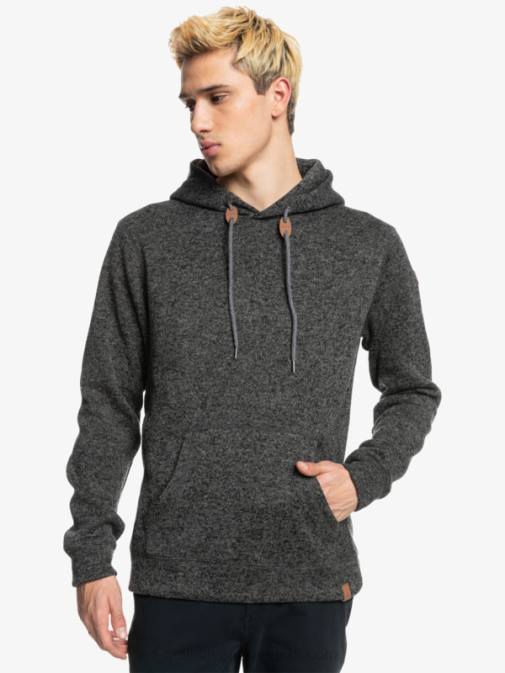 Quiksilver PJ4H1710 moški temno sivo vresje keller pulover s kapuco
